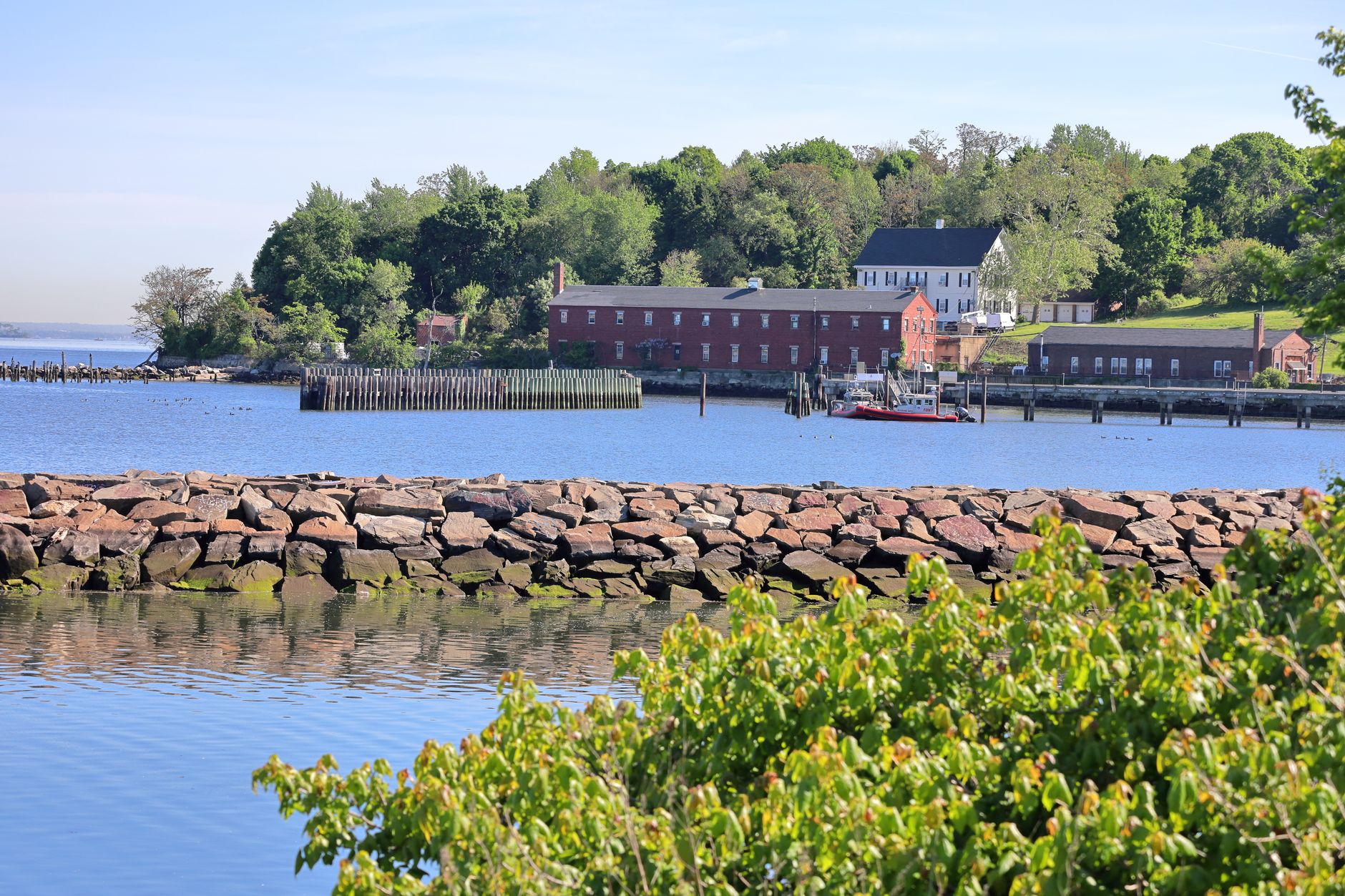 A New England town in autumn, the Connecticut setting around Trumbull Racquet Club's indoor courts