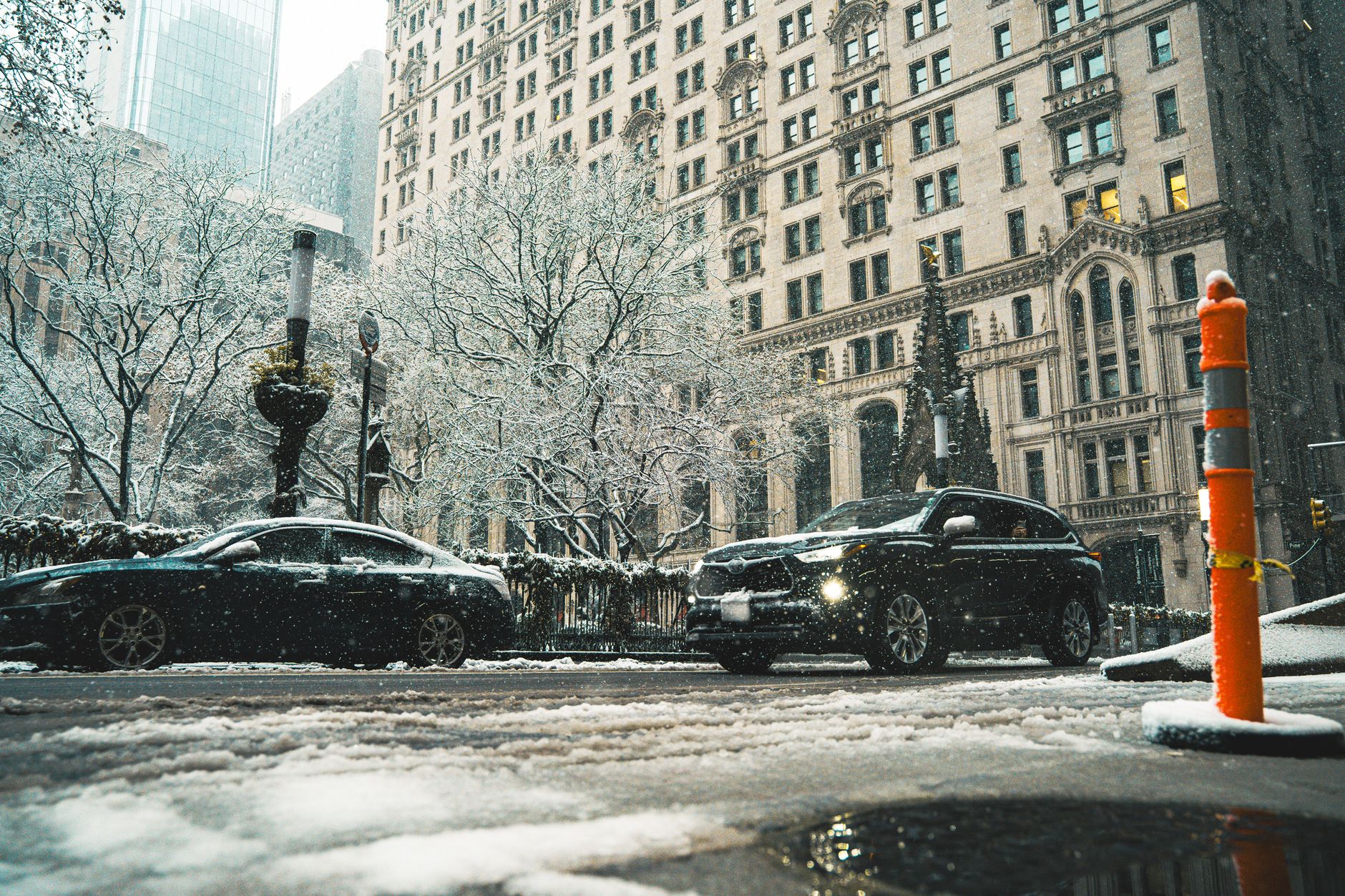 Wintry Midtown East Manhattan, the neighborhood of the Sutton East Tennis Club bubble