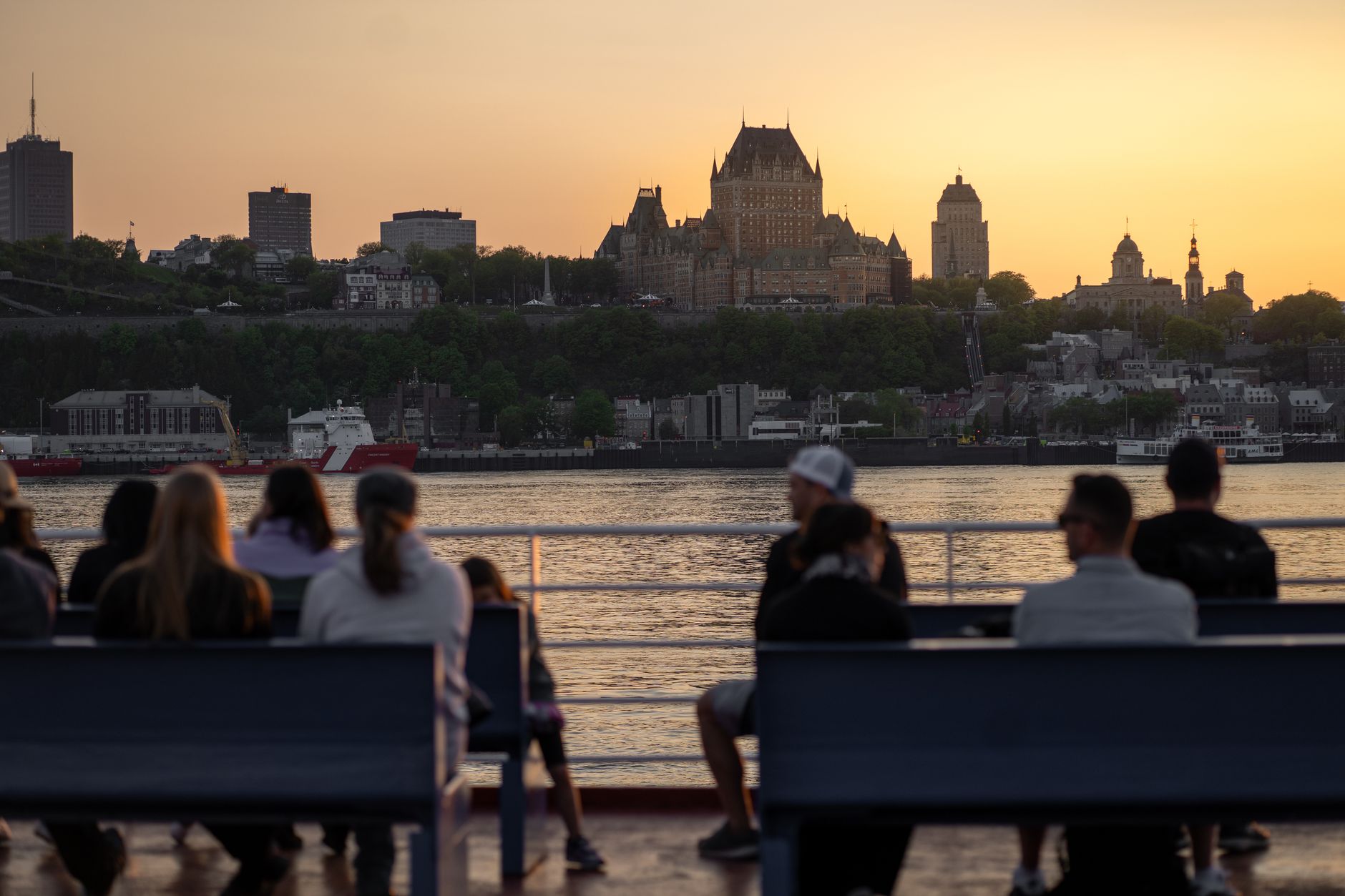 The Québec City skyline above the St. Lawrence, representative of the setting where Académie JMG develops its junior players