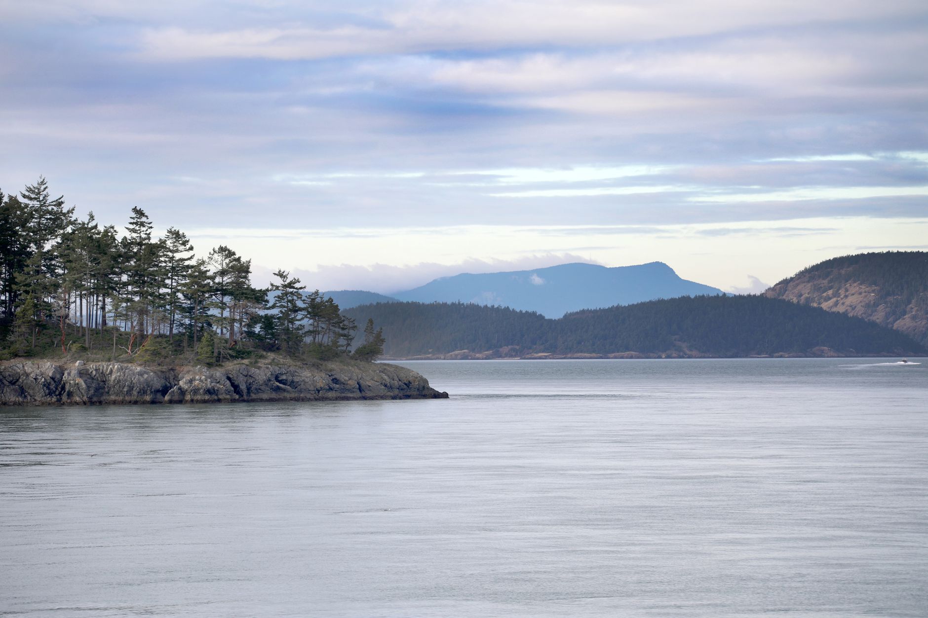 The Gulf Islands coastline around Salt Spring Island, representative of the setting where Mukul Karthikeyan coaches