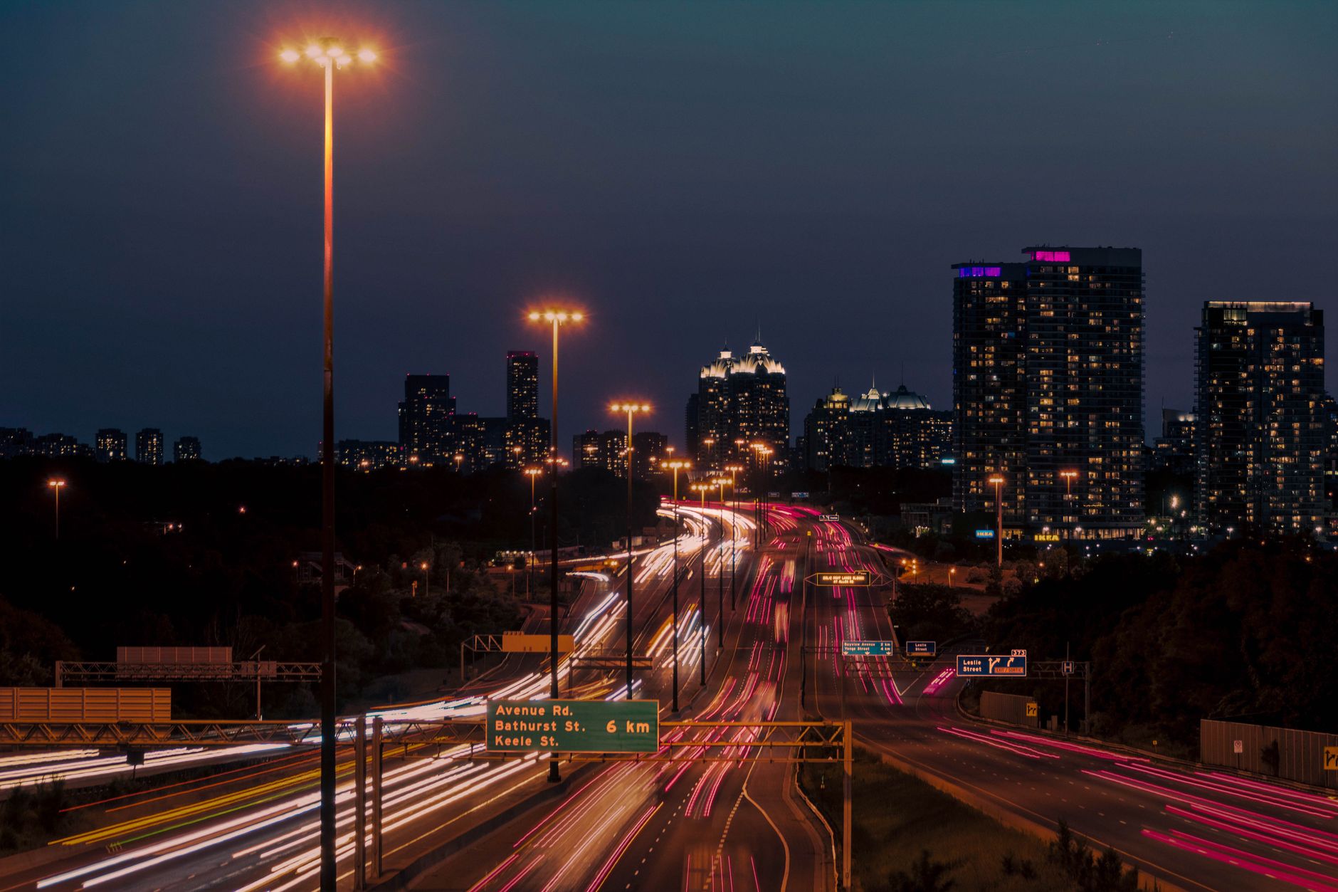 Woodeden Park in Mississauga under evening light, the floodlit hours Tecumseh's courts stay open until 11 PM
