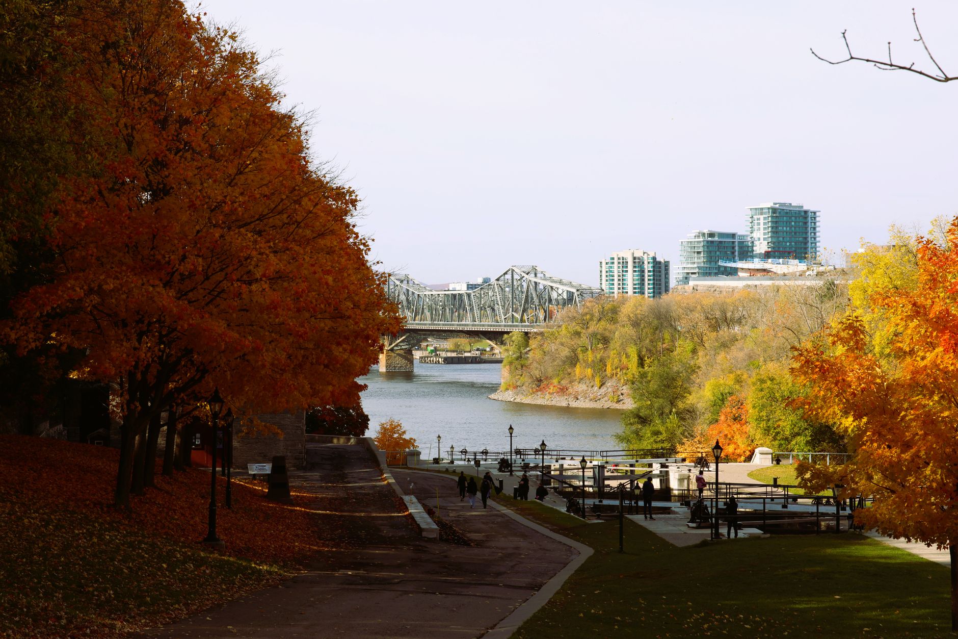 An Ottawa-area park turning golden in the autumn, near where City View's courts sit in Nepean