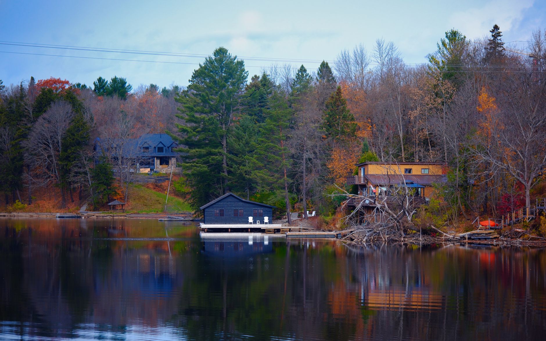 A lakeside park in Ontario's Haliburton Highlands, near Head Lake Rotary Park