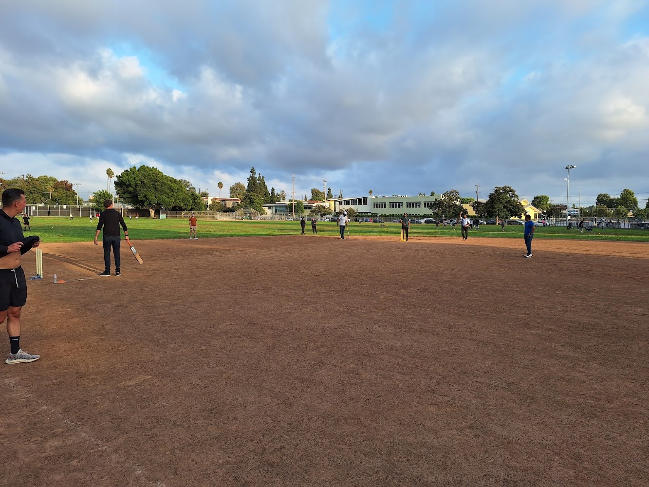 Six outdoor tennis courts at Mar Vista Recreation Center in West LA