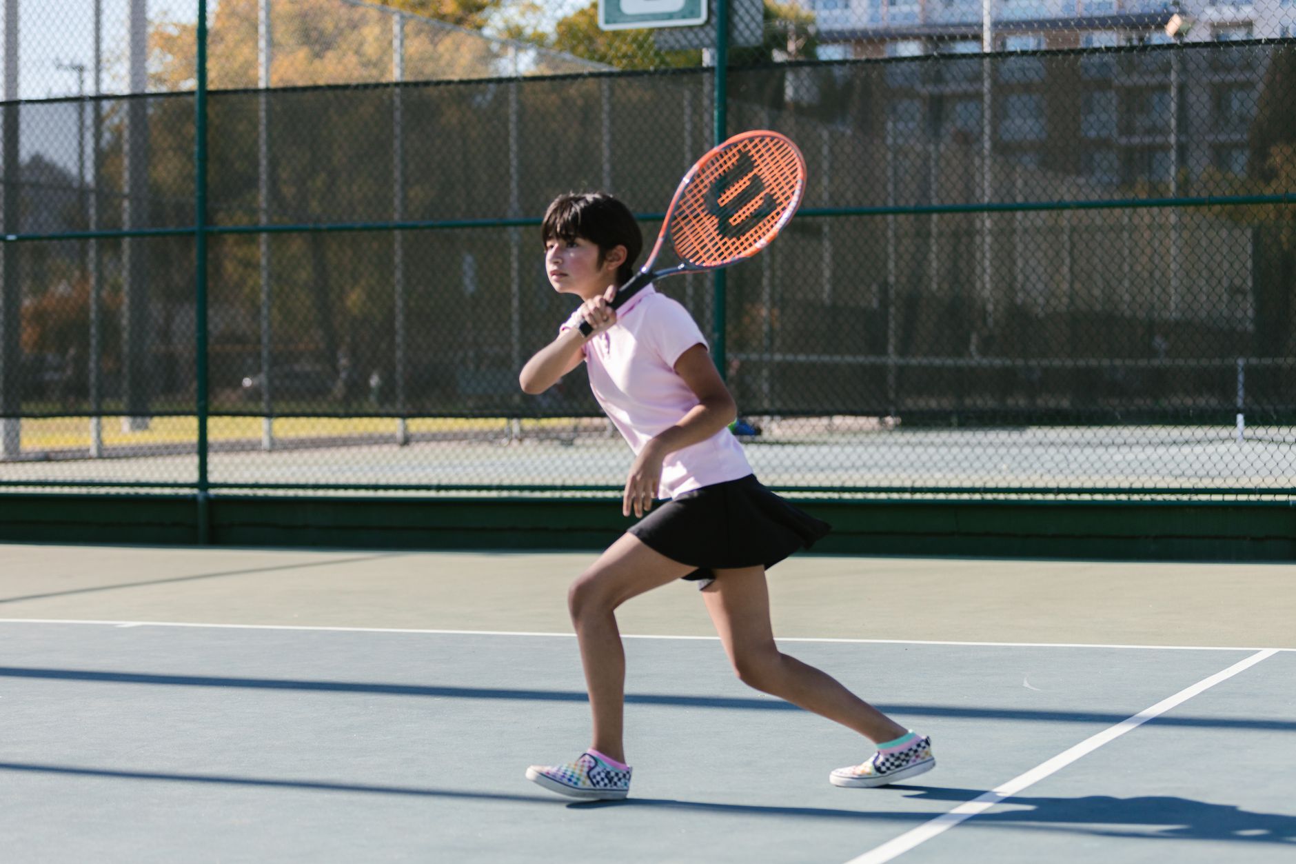 A Toronto-area tennis scene near Tennisology's mobile stringing route